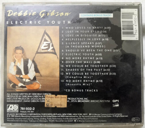 Electric Youth Debbie Gibson Audio Cd