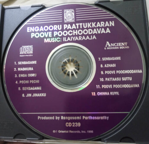 Engavooru Paattukkaran - Poove Poochuda Va Tamil Audio cd by Ilaiyaraaja (3)