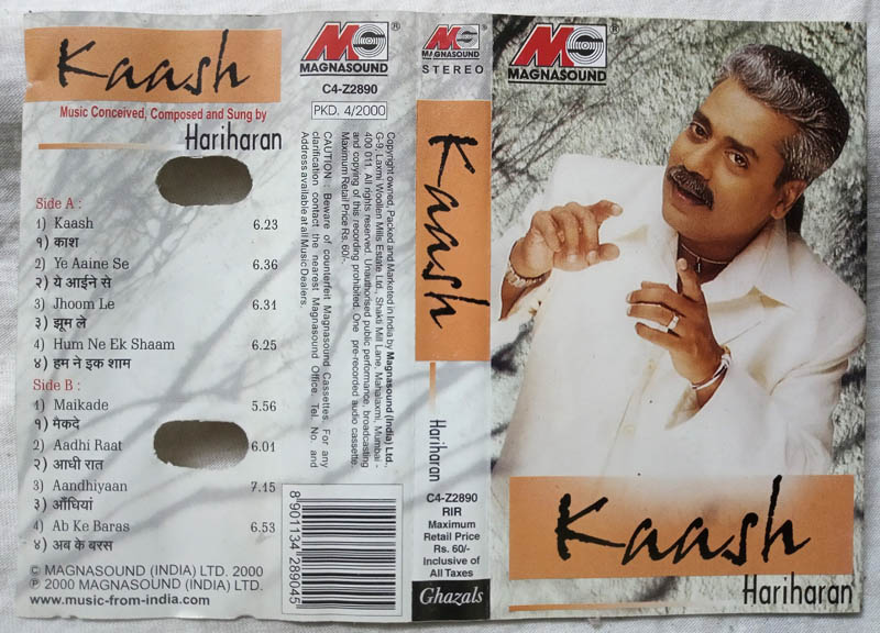 Kaash Hindi Audio Cassette By Hariharan