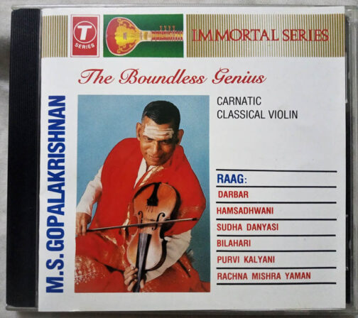 M.S.Gopalakrishnan The Boundleaa Genius Carnatic Classical violin Audio cd