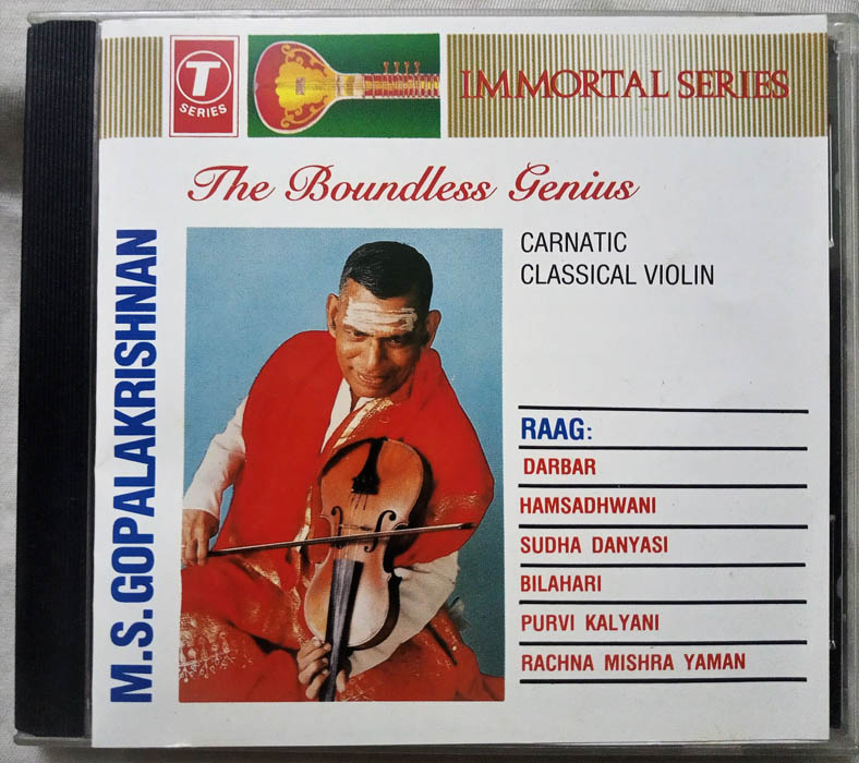 M.S.Gopalakrishnan The Boundleaa Genius Carnatic Classical violin Audio cd