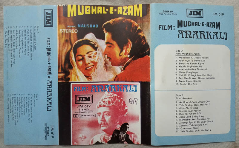 Mughal e Azam - Anarkali Hindi Audio Cassette
