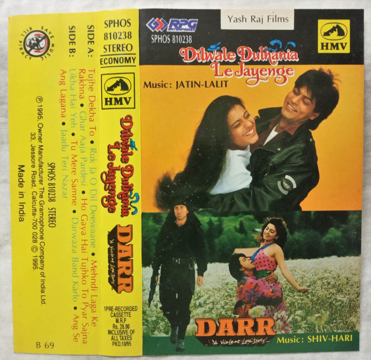 Silwale Dulhania Le Jayenge - Darr Hindi Audio Cassette
