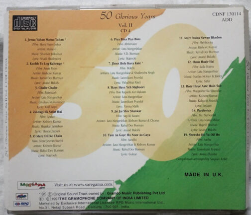 50 Glorious Year set 2 Vol 4 Hindi Film Audio Cd (1)