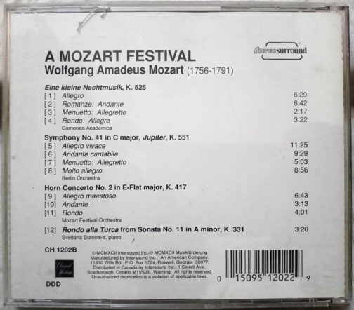 A Mozart Festival Wolfgang Amadeus Mozart 1756-1791 Audio cd set 04 (1)