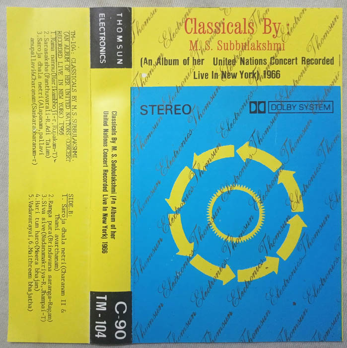Classicals By M.S.Subbulakshmi Audio Cassette