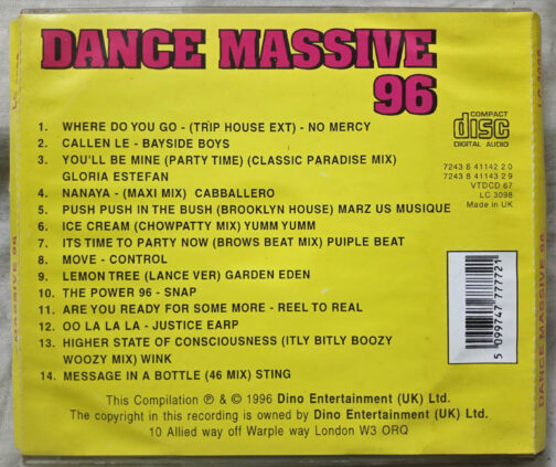 Dance Massive 96 Audio cd