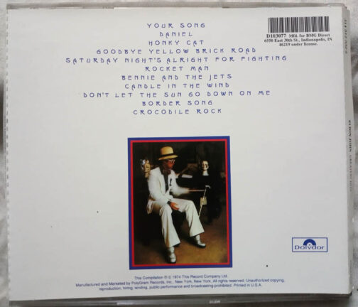 Elton John Greatest Hits Album Audio cd