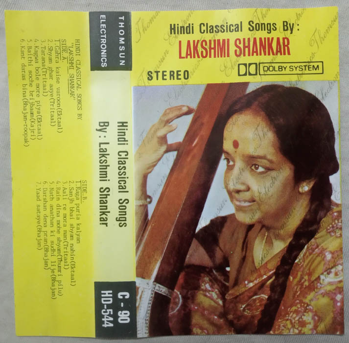 Hindi Classical Song By Lakshmi Shankar Audio Cassette