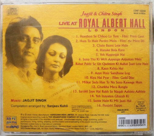 Jagjit & Chitra Singh Live at Royal Albert Hall London Hindi Audio cd