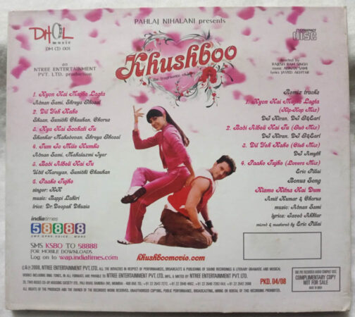 Khushboo Hindi Film Audio Cd By Adnan Sami (2)