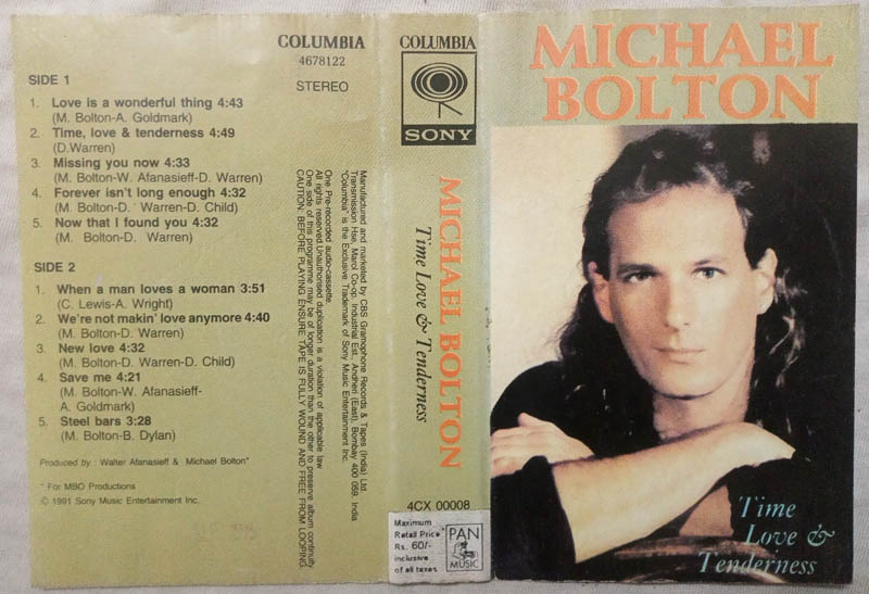 Michael BoltonTime Love tenderness Audio cassette