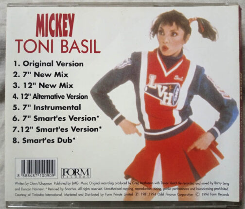 Mickey Toni Basil 8 track Maxi Single Audio cd