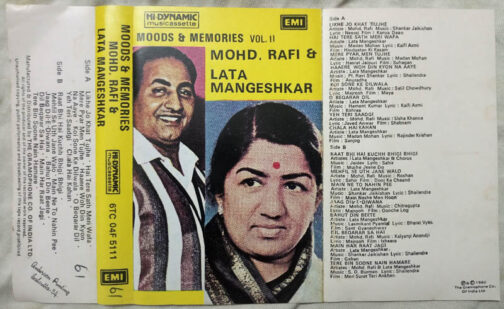 Moods & Memories vol 2 Mohd Rafi & Lata Mangeshkar Audio cassette