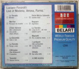 Pavarotti Live In Verona Modena Parma Album Audio cd