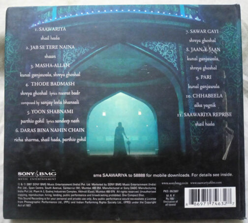 Saawariya Hindi Audio cd By Monty