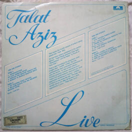Talat Azizi Live Hindi LP Vinyl Record