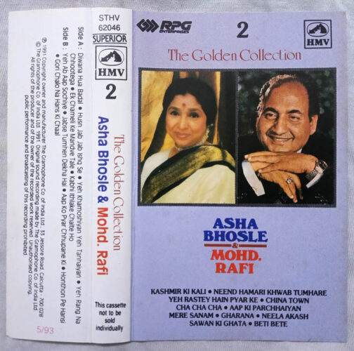 The Golden Colection Asha Bhosle & Mohd. Rafi vol 1 to 4 Hindi Audio cassette (3)