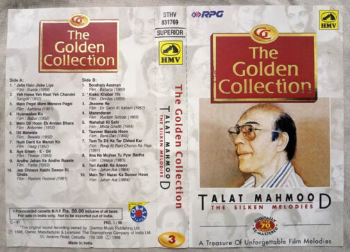 The Golden Colection Talat Mahmood The Silken Melodies Hindi Audio cassette