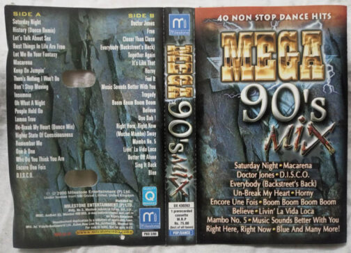 40 Non Stop Dance Hits Mega 90s Mix Audio Cassette