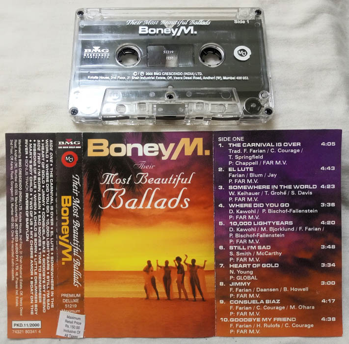 Boney M Their Most Beautiful Ballads Album Audio Cassette
