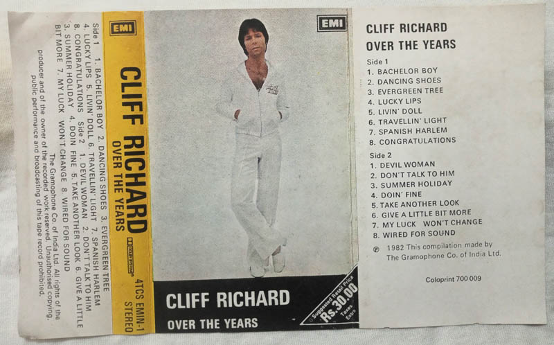 Cliff Richard Over the Years Album Audio Cassette