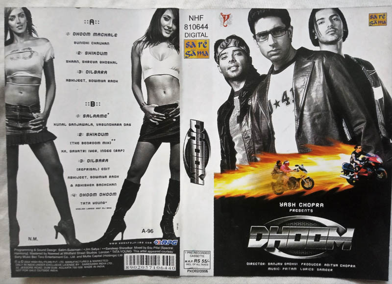 Dhoom Audio Cassette Hindi By Pritam