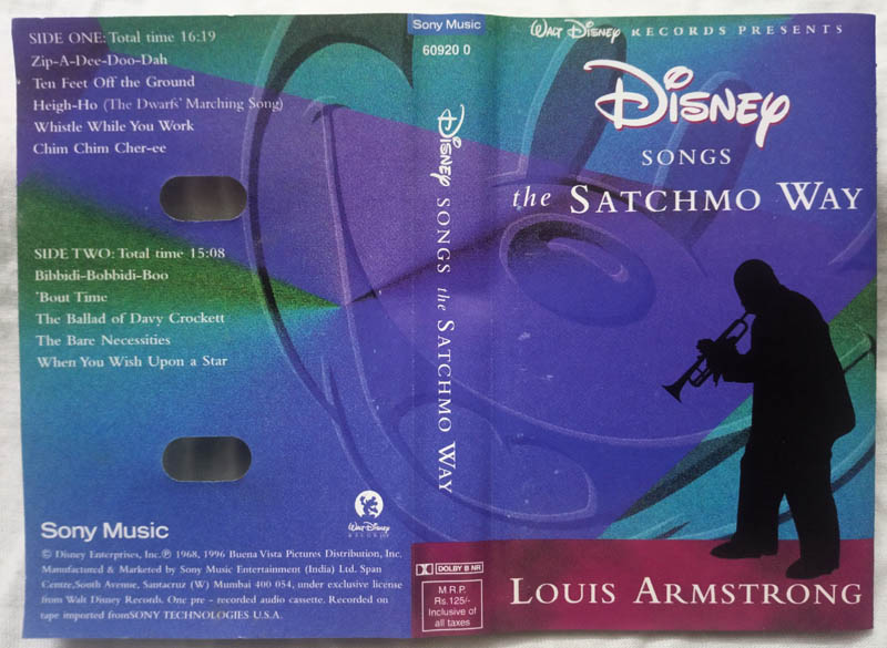 Disnep Songs The Satchmo Way Audio Cassette