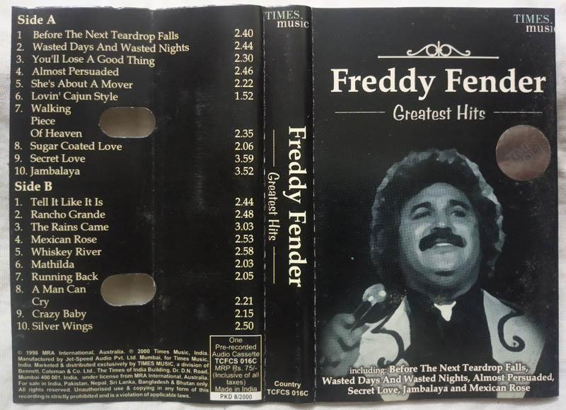 Freddy Fender Greatest Hits Audio Cassette