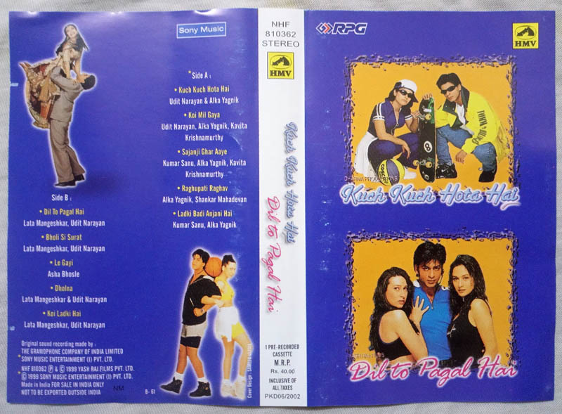 Kuch Kuch Hota Hai - Dil to pagal Hai Hindi Audio cassette