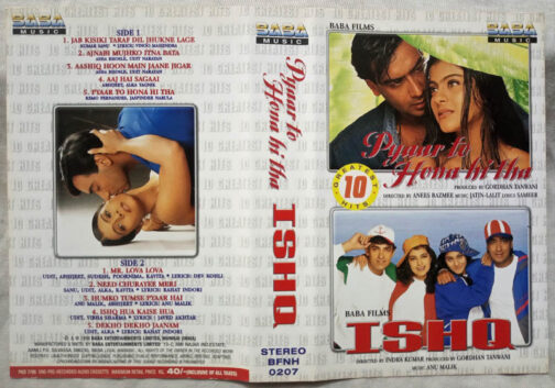 Pyaar to hona hi tha - ishq Hindi Film Audio cassette
