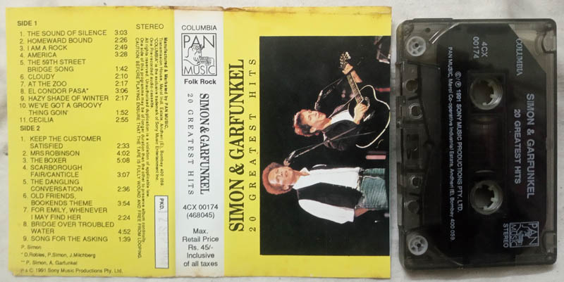 Simon & Garfunkkel 20 Greatest Hits Audio Cassette