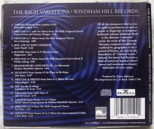 The Bach Variations Windham Hill Records Audio cd