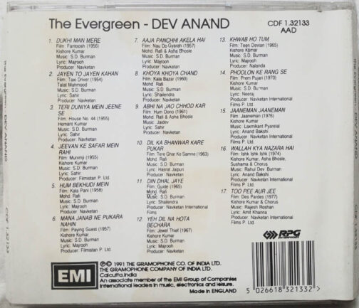 The Evergreen Dev Anand Hindi Film Audio CD (1)