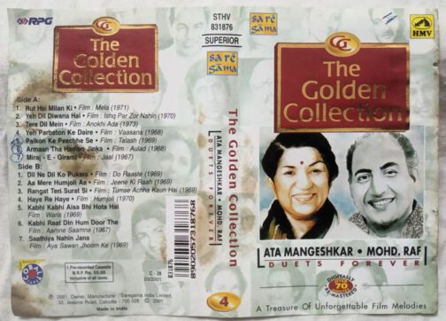 The Golden Collection Lata Mangeshkar Mohd Rafi Duets Forever Hindi Film Audio Cassette