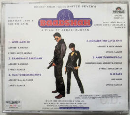 Baadshah Hindi Film Song Audio cd by Anu Malik