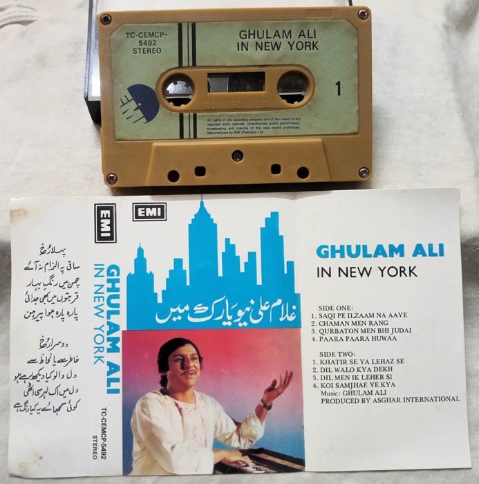 Ghulam Ali in New york Hindi Audio Cassette