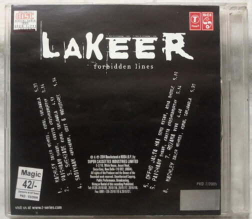 Lakeer Hindi Films Audio CD By A.R