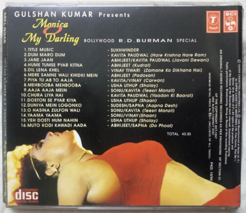 Monica o My Darling Bollywood R.D.Burman Special Hindi Album Audio CD