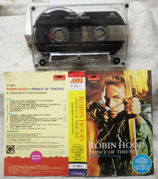 Robin Hood Prince of thieves Soundtrack Audio cassette.