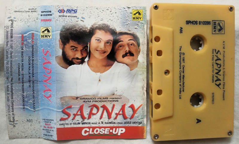 Sapnay Hindi Audio Cassettes By A.R. Rahman