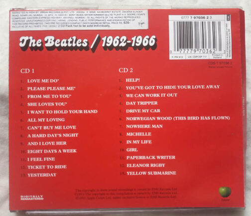 The Beatles 1962 -1966 Album Audio cd (1)