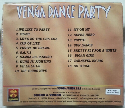 Venga Dance Party The Ultimate party hits album Audio cd