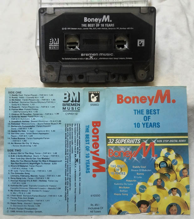 BoneyM Audio Cassette