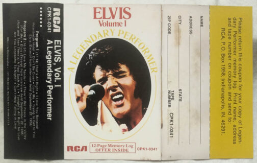 Elvis A Legendary Peformer Vol 1 Audio Cassette