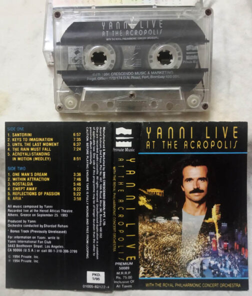 Yanni Live At THE Acropolis Album Audio Cassette