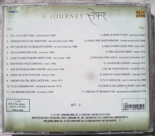 A Journi Mohd Rafi 1960s to 1980 Hindi Film Song Audio cd