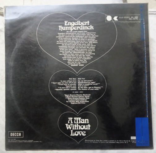A Man Without Love Engelbert Humperdinck LP Vinyl Record