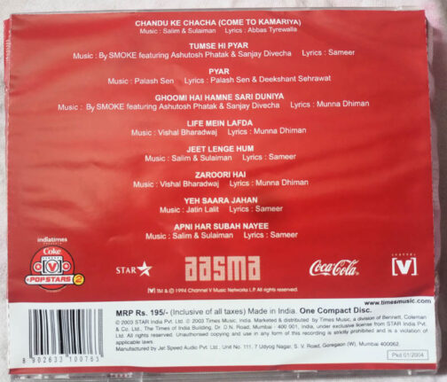 Aasma Hindi Album Audio Cd