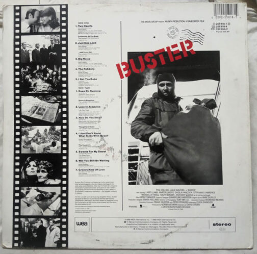 Buster Original Motion Soundtrack Phil Collins LP Vinyl Record